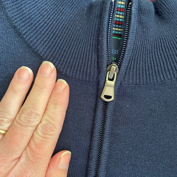 Men’s size Small Navy Quarter Zip Sweater - Picture 3 of 4